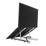 Soporte para ordenador portátil Targus modelo AWU100205GL, de color plata, compatible con equipos de hasta 15.6 pulgadas.