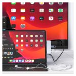 Base para portátil HYPER con replicador de puertos USB 3.2 Gen 1 Type-C en color gris, SKU HD319E-GRAY