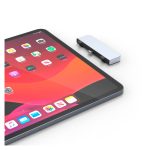 Base para portátil HYPER con replicador de puertos USB 3.2 Gen 1 Type-C en color gris, SKU HD319E-GRAY