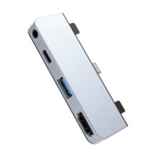 HYPER estación dock HD319E-SILVER para móvil y tableta en color plata, SKU HD319E-SILVER