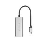 Base para portátil HYPER con replicador de puertos USB 2.0 Type-C, en colores negro y gris, SKU HD41-GL