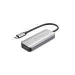 Base para portátil HYPER con replicador de puertos USB 2.0 Type-C, en colores negro y gris, SKU HD41-GL
