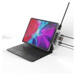 Imagen del Targus Hub de interfaz USB Tipo C, plata, con una velocidad de transferencia de 5000 Mbit/s. SKU HD449.