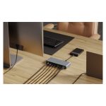 Targus base para portátil y replicador de puertos con acoplamiento Thunderbolt 4 en color gris, modelo HDTB4D-EU