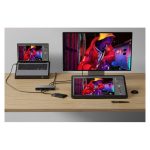 Targus base para portátil y replicador de puertos con acoplamiento Thunderbolt 4 en color gris, modelo HDTB4D-EU