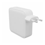 Cargador de dispositivo móvil HYPER modelo HJ1002WHWWGL en color blanco, compatible con portátiles, smartphones y tabletas, corriente alterna y carga rápida.