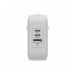 Cargador de dispositivo móvil HYPER HJ1003WHWWGL en color blanco, compatible con smartphones y tabletas, corriente alterna y carga rápida