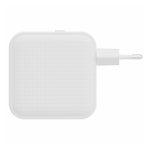 Cargador de dispositivo móvil HYPER HJ1003WHWWGL en color blanco, compatible con smartphones y tabletas, corriente alterna y carga rápida