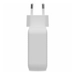 Cargador de dispositivo móvil HYPER HJ1003WHWWGL en color blanco, compatible con smartphones y tabletas, corriente alterna y carga rápida