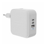 Cargador de dispositivo móvil HYPER HJ1003WHWWGL en color blanco, compatible con smartphones y tabletas, corriente alterna y carga rápida