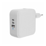 Cargador de dispositivo móvil HYPER HJ1003WHWWGL en color blanco, compatible con smartphones y tabletas, corriente alterna y carga rápida