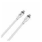 Cable USB HYPER HJ4002WHGL, 2 metros, USB 2.0, con conector USB C en color blanco.
