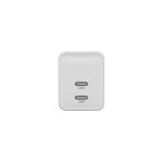 Cargador de dispositivo móvil Hyper HJG35EU, compatible con auriculares y smartphones, color blanco, carga rápida, corriente alterna, para uso interior.