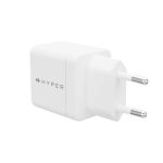 Cargador de dispositivo móvil Hyper HJG35EU, compatible con auriculares y smartphones, color blanco, carga rápida, corriente alterna, para uso interior.
