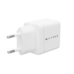 Cargador de dispositivo móvil Hyper HJG35EU, compatible con auriculares y smartphones, color blanco, carga rápida, corriente alterna, para uso interior.