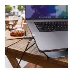 Targus HS5910GL cable antirrobo de 2 metros en color plata, ideal para portátiles. SKU: HS5910GL