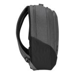 Mochila Targus Cypress gris, SKU TBB58602GL, diseñada para portátiles con múltiples compartimentos y amplia capacidad de almacenamiento.