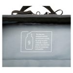 Mochila Targus Sagano de 15.6 pulgadas en colores negro y gris, modelo TBB634GL, diseñada para portátiles y con características ergonómicas.