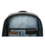 Imagen de la mochila Targus Sagano de 39,6 cm (15.6 pulgadas) en color negro y gris, SKU TBB635GL. Mochila diseñada para portátiles con múltiples compartimentos y diseño ergonómico.