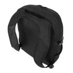 Mochila Targus Zero Waste, informal, color negro, fabricada con plástico reciclado. SKU: TBB641GL.