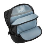 Mochila Targus Zero Waste, informal, color negro, fabricada con plástico reciclado. SKU: TBB641GL.