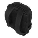 Vista de la mochila Targus Octave III en color negro, fabricada en poliéster, SKU: TBB653GL. Diseñada para transportar portátiles con comodidad y seguridad.
