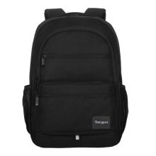 Vista de la mochila Targus Octave III en color negro, fabricada en poliéster, SKU: TBB653GL. Diseñada para transportar portátiles con comodidad y seguridad.