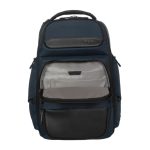 Mochila Targus HeritageLuxe para viajes en color azul, hecha de poliéster, SKU TBB65602GL