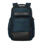 Mochila Targus HeritageLuxe para viajes en color azul, hecha de poliéster, SKU TBB65602GL