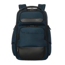 Mochila Targus HeritageLuxe para viajes en color azul, hecha de poliéster, SKU TBB65602GL