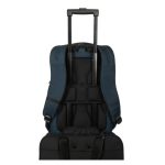 Mochila Targus HeritageLuxe para viajes en color azul, hecha de poliéster, SKU TBB65602GL