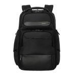 Mochila Targus HeritageLuxe de viaje en color negro, fabricada en poliéster, SKU TBB656GL