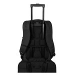 Mochila Targus HeritageLuxe de viaje en color negro, fabricada en poliéster, SKU TBB656GL
