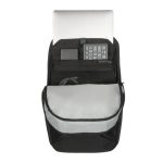 Imagen de la mochila Targus EcoSmart City Backpack en color negro, ideal para portátiles y accesorios. SKU TBB657GL.