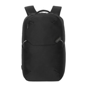 Imagen de la mochila Targus EcoSmart City Backpack en color negro, ideal para portátiles y accesorios. SKU TBB657GL.
