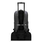Mochila Targus Work+ Play® Trio diseñada para portátiles de 15 a 16 pulgadas, modelo TBB65802GL, con múltiples compartimentos y características ergonómicas