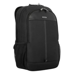 Mochila informal negra de poliéster marca Targus, modelo TBB943GL, ideal para portátiles
