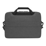 Maletín gris para laptops de hasta 15.6 pulgadas Targus Cypress EcoSmart, hecho con materiales reciclados. SKU: TBS92502GL