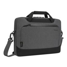 Maletín gris para laptops de hasta 15.6 pulgadas Targus Cypress EcoSmart, hecho con materiales reciclados. SKU: TBS92502GL