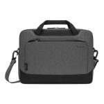 Maletín gris para laptops de hasta 15.6 pulgadas Targus Cypress EcoSmart, hecho con materiales reciclados. SKU: TBS92502GL
