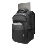 Mochila Targus City Gear 3 en color negro hecha de poliuretano, ideal para portátiles, SKU TCG655GL