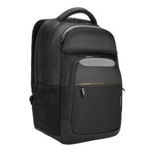 Mochila Targus CityGear informal en color negro, ideal para portátiles con gran capacidad de almacenamiento, SKU TCG662GL