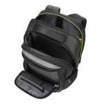 Mochila Targus CityGear informal en color negro, ideal para portátiles con gran capacidad de almacenamiento, SKU TCG662GL
