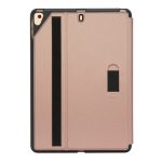 Funda folio Targus Click-In de 10.5 pulgadas en color oro rosa, diseñada para proteger tablets. SKU THZ85008GL