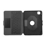 Vista frontal de la funda Targus VersaVu para tablet con teclado Bluetooth en español, color negro. SKU: THZ988ES