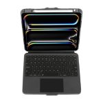 Vista frontal de la funda Targus VersaVu para tablet con teclado Bluetooth en español, color negro. SKU: THZ988ES