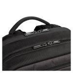 Mochila Targus CitySmart negra y gris, hecho de imitación piel y poliuretano (PU). SKU: TSB912GL