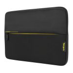 Funda para portátil Targus CityGear 3 de 15.6 pulgadas en color negro y amarillo. SKU: TSS994GL. Protege y transporta tu dispositivo con estilo.