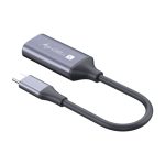 Techly adaptador de cable de video HDMI tipo A a USB tipo C en color plata, compatible con resoluciones 4K. SKU I-USB-VIDEO-C4K