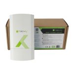 Imagen del punto de acceso inalámbrico Techly I-WL-CPE120 en color blanco, soporte para 300 Mbit/s y energía sobre Ethernet (PoE). SKU: I-WL-CPE120.